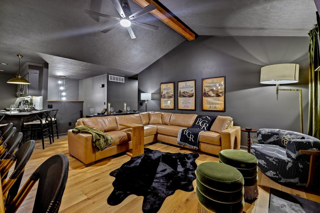 Lower-level living room lounge